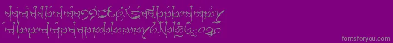 TengwarTelerin Font – Gray Fonts on Purple Background