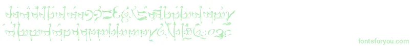 TengwarTelerin Font – Green Fonts on White Background