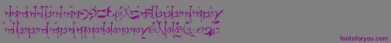 TengwarTelerin Font – Purple Fonts on Gray Background