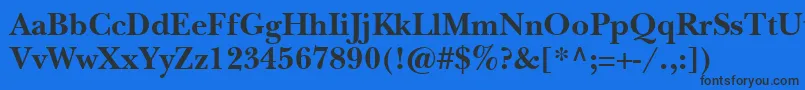 ItcNewBaskervilleLtBold Font – Black Fonts on Blue Background