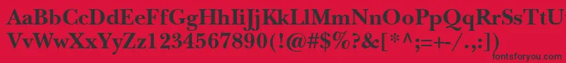 ItcNewBaskervilleLtBold Font – Black Fonts on Red Background