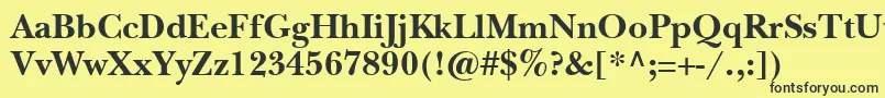 ItcNewBaskervilleLtBold Font – Black Fonts on Yellow Background