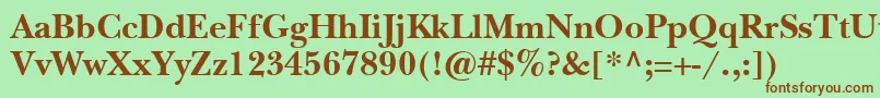 ItcNewBaskervilleLtBold Font – Brown Fonts on Green Background