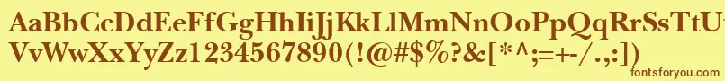 ItcNewBaskervilleLtBold Font – Brown Fonts on Yellow Background