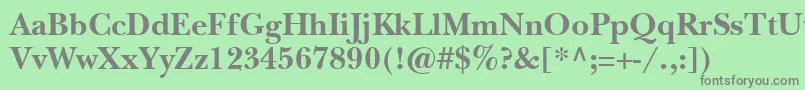 ItcNewBaskervilleLtBold Font – Gray Fonts on Green Background