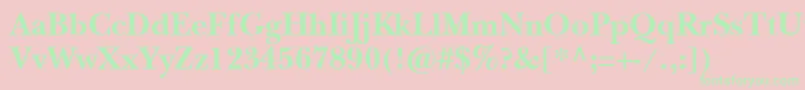 ItcNewBaskervilleLtBold Font – Green Fonts on Pink Background