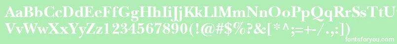 ItcNewBaskervilleLtBold Font – White Fonts on Green Background