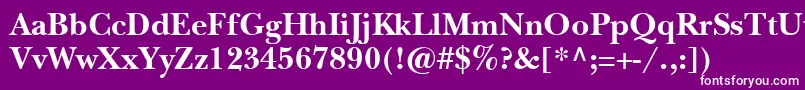 ItcNewBaskervilleLtBold Font – White Fonts on Purple Background