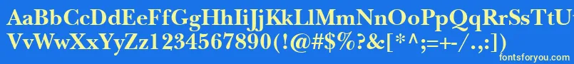 ItcNewBaskervilleLtBold Font – Yellow Fonts on Blue Background