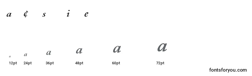 AdobeCaslonSemiboldItalicExpert Font Sizes