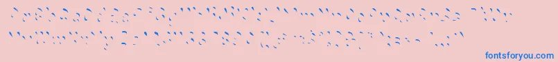 Fonte Chokohighlight – fontes azuis em um fundo rosa