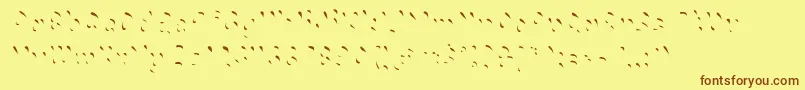 Czcionka Chokohighlight – brązowe czcionki na żółtym tle