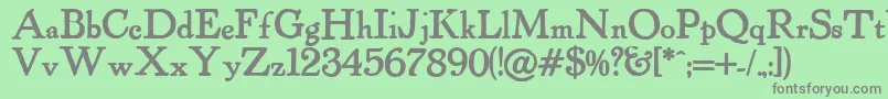 PowellAntiqueBold-Schriftart – Graue Schriften auf grünem Hintergrund
