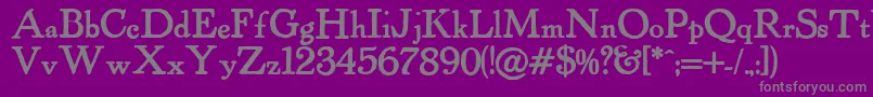 Weitere Informationen zur PowellAntiqueBold-Schriftart PowellAntiqueBold-Schriftart – Graue Schriften auf violettem Hintergrund