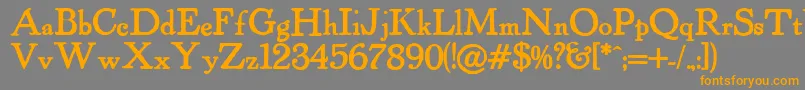 PowellAntiqueBold Font – Orange Fonts on Gray Background