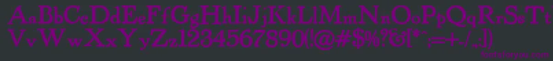 PowellAntiqueBold Font – Purple Fonts on Black Background