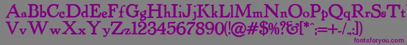 PowellAntiqueBold Font – Purple Fonts on Gray Background