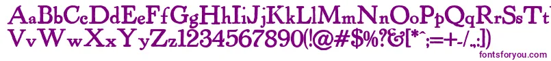 PowellAntiqueBold Font – Purple Fonts on White Background