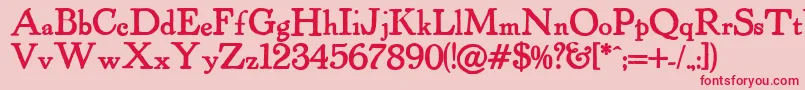 PowellAntiqueBold Font – Red Fonts on Pink Background