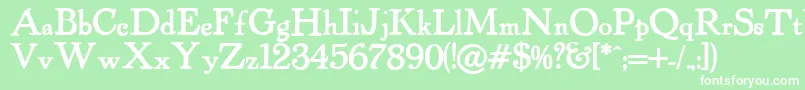 PowellAntiqueBold Font – White Fonts on Green Background