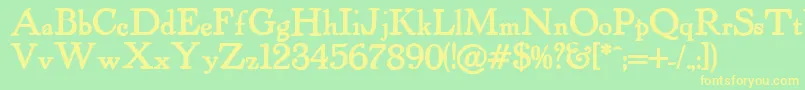 PowellAntiqueBold Font – Yellow Fonts on Green Background