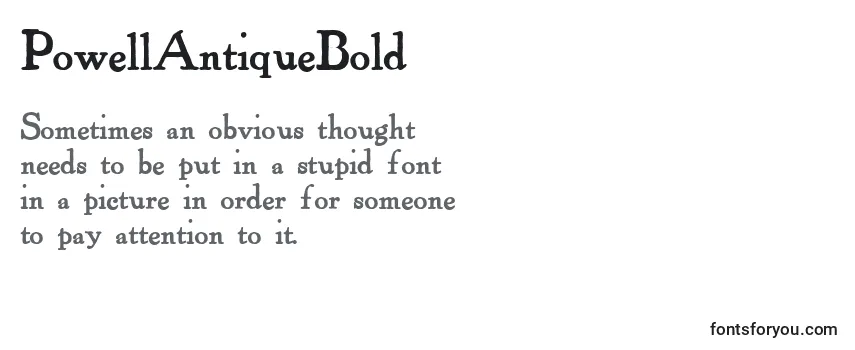 Review of the PowellAntiqueBold Font