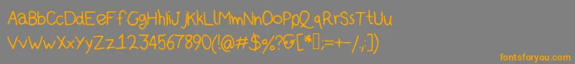 Kidsans-Schriftart – Orangefarbene Schriften auf grauem Hintergrund