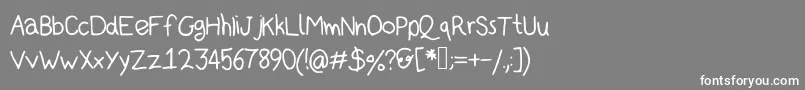 Kidsans Font – White Fonts on Gray Background