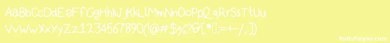 Kidsans Font – White Fonts on Yellow Background