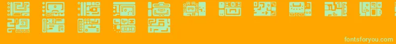 Mayaruler Font – Green Fonts on Orange Background