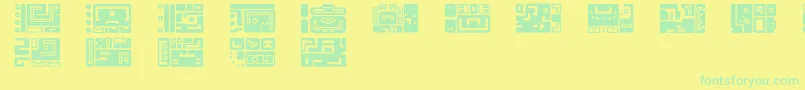 Mayaruler Font – Green Fonts on Yellow Background