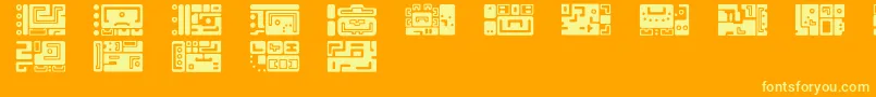 More about Mayaruler Font Mayaruler Font – Yellow Fonts on Orange Background