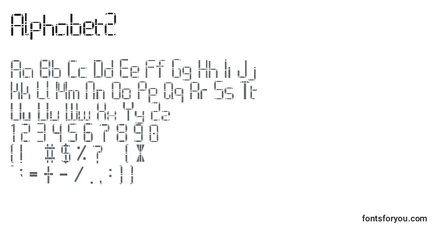 Шрифт Alphabet2 – алфавит, цифры, специальные символы