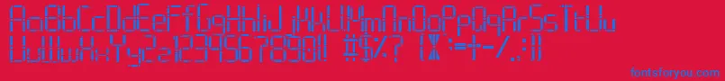 フォントAlphabet2 – 赤い背景に青い文字