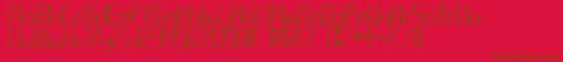 Alphabet2 Font – Brown Fonts on Red Background