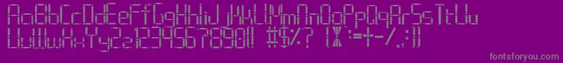 Czcionka Alphabet2 – szare czcionki na fioletowym tle