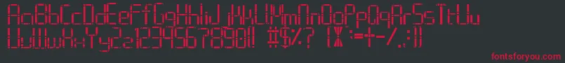 Alphabet2 Font – Red Fonts on Black Background