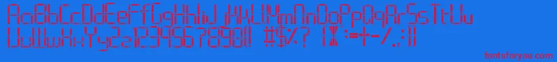 Alphabet2 Font – Red Fonts on Blue Background