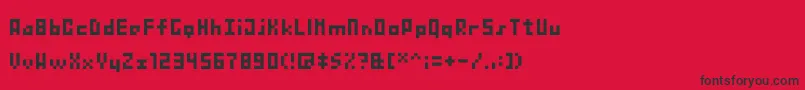 BitnanoV33 Font – Black Fonts on Red Background