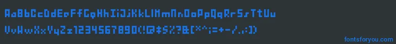 フォントBitnanoV33 – 黒い背景に青い文字