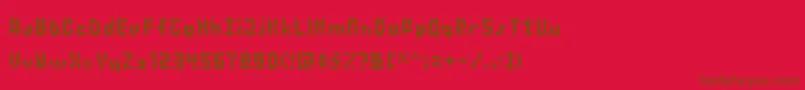フォントBitnanoV33 – 赤い背景に茶色の文字