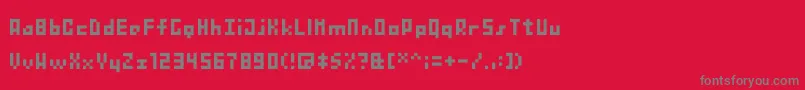 BitnanoV33 Font – Gray Fonts on Red Background
