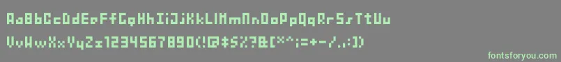フォントBitnanoV33 – 灰色の背景に緑のフォント
