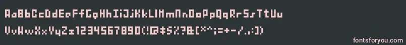 フォントBitnanoV33 – 黒い背景にピンクのフォント