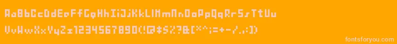 BitnanoV33 Font – Pink Fonts on Orange Background