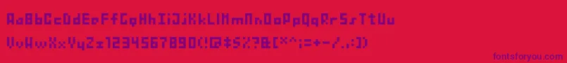 fuente BitnanoV33 – Fuentes Moradas Sobre Fondo Rojo