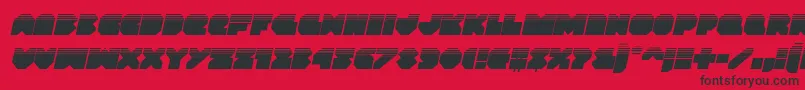 Vxrockethalfital Font – Black Fonts on Red Background