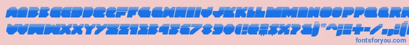 Vxrockethalfital-Schriftart – Blaue Schriften auf rosa Hintergrund