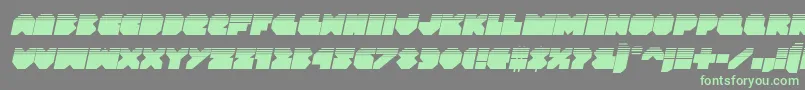 Шрифт Vxrockethalfital – зелёные шрифты на сером фоне