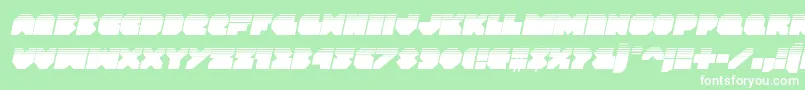 Czcionka Vxrockethalfital – białe czcionki na zielonym tle